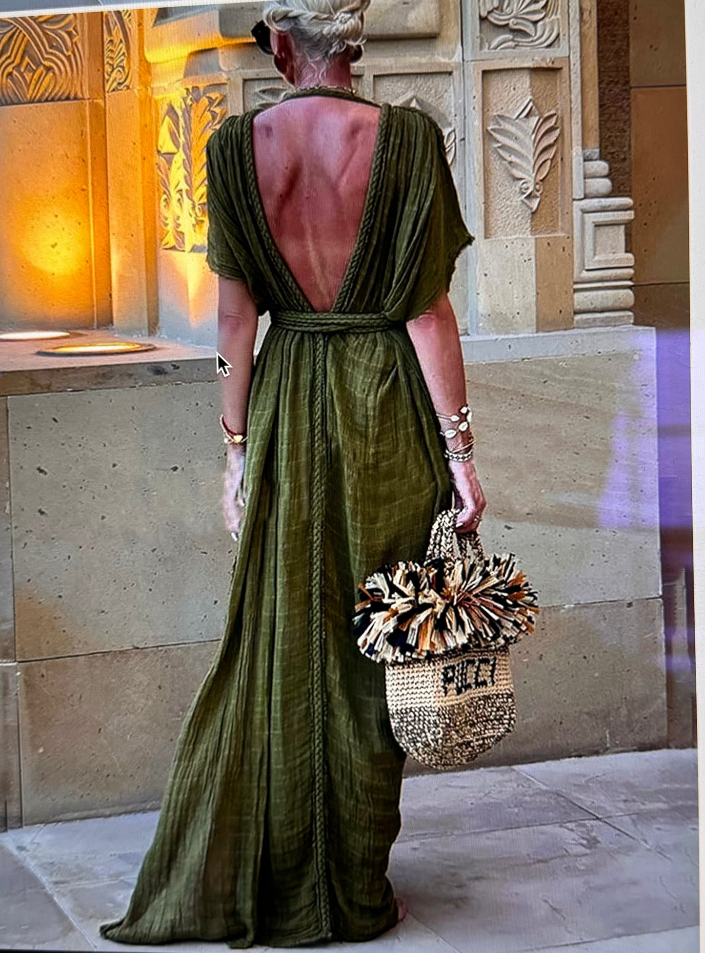 Draped Elegance Maxi Dress